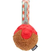 BARK a squeaky meat-a-ball gehaktbal met vork pluche super chewer - 25,5x15x9 cm 10-20 kg - Speelgoed Honden