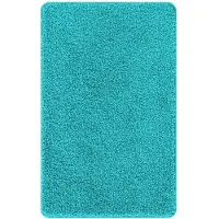 vidaXL Antislip Badmat Turquoise 50 x 80 cm PP