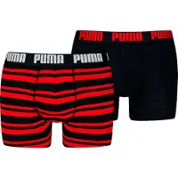 Puma Everyday Heritage boxers voor Heren, Zwart/Rood, Maat 5