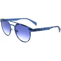 Italia Independent Zonnebril I I MOD METAL 020 51/21/140 Havana blauw MAN I I MOD METAL 020