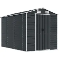 vidaXL Tuinschuur 191x300x198 cm gegalvaniseerd staal antracietkleurig