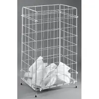 Fripa Afvalbak H630xB410xD255x.mm metaal 60 l, Vuilnisbak, Wit