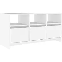 vidaXL - Tv-meubel - 102x37,5x52,5 - cm - bewerkt - hout - wit