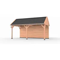 Westwood Douglas overkapping zadeldak, 600 x 300, met achterwand, Ruiter Basic