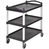Cambro KD serveerwagen met 3 bladen zwart