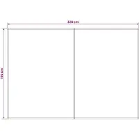 vidaXL Vervangingsdoek voor zonnescherm Crèmekleurig 350 x 200 cm