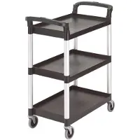 Cambro KD serveerwagen met 3 bladen zwart