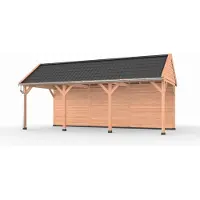 Westwood Douglas overkapping zadeldak, 750 x 300, met achterwand, Ruiter Basic
