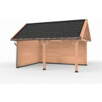 Westwood Douglas overkapping zadeldak, 600 x 400, met achterwand en zijwand, Ruiter Premium