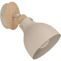 Eglo Wandspot Arrecife, dimbaar, crème / amber, Woon-/ Eetkamer, metaal, Scandinavisch, wandlamp