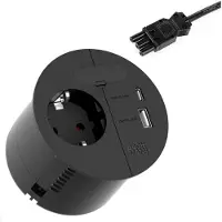 Bachmann LOOP IN CHARGE 1xCEE7/3, 1xUSB A/C 22W 1xKBD 0,2 m