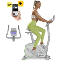 Zipro Ergometer Fiets - Wit - Elektrische hometrainer in wit. App-bediening, compatibel met Zwift. Verstelbare stuurhoek en zadel. Watt-programma