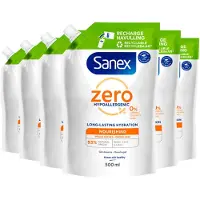 Sanex 6x Douchegel Navulzak Zero% Nourishing 500 Ml
