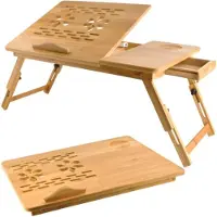 Ruhhy Verstelbare bamboe tafel voor een laptop