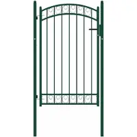 vidaXL Hekpoort EMMEN met gebogen bovenzijde staal 100x106 cm groen