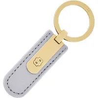 BOSS Generfde lila sleutelhanger met goudkleurige Double B-hardware