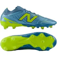 New Balance Tekela V5 Pro Low Gras Voetbalschoenen (FG) Metallic Blue Geel