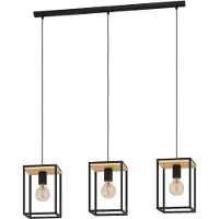 Eglo Hanglamp Libertad Zwart Hout 3xe27 40w