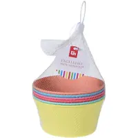 Excellent Housewares Plastic kommen 12,5 cm, 400 ml, 6 stuks.