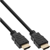 InLine HDMI High Speed kabel met ethernet, male / male, zwart/goud, 2m