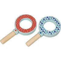 Goki houten vergrootglas met print