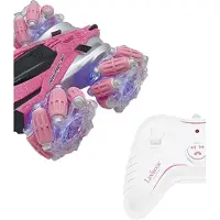 Lexibook Crosslander 360+ - Oplaadbare en Programmable Radio-Controlled Stunt Pink Car met verlichting.