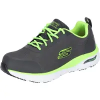 SKECHERS heren veiligheidssneakers SRRINGSTAP ARCH FIT 200086EC CCLM, grijs/groen, schoenmaat: 40 EU