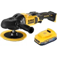 DeWalt DCM 849 N accu-excentrische polijstmachine 18 V 180 mm borstelloos + 1x Powerstack accu 1,7 Ah - zonder lader