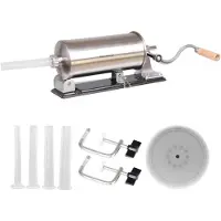 Klausberg KB-7928 Horizontale Worstvuller | 3 kg Capaciteit | RVS | Met Klemmen en Zuiger | Vleesvuller | Worstmaker
