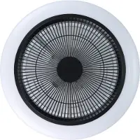 Eglo Sayulita 1 Plafondlamp met ventilator - 46 cm - Instelbaar wit licht - DC-energy saving - Zwart/Wit - Dimbaar - 3 Standen