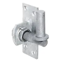 Alberts 318765 plaatduim om vast te schroeven | verstelbaar met 20 mm | thermisch verzinkt | doornmaat Ø16 mm | plaat 100 x 40 mm