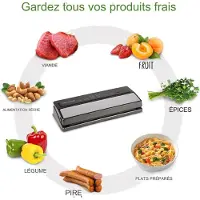 Kitchenbrothers Vacumeermachine - Vacuüm Sealer - 4 Standen - Incl. Folierol, Vacumeerzakken en Vacuumslang