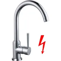 Schutte CORNWALL Design Keukenkraan Voor Waterverwarmer Met vrije Uitloop - Lage Druk - Mengkraan - Hoge, Draaibare Uitloop - Zijdelingse Greep - Chroom