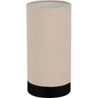 Eglo Feniglia Tafellamp - E27 - 25,5 cm - Beige/Zwart - Linnen