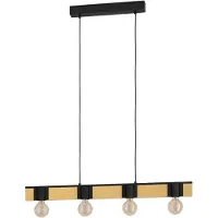 Eglo Houten Hanglamp Bailrigg 4 Lichts