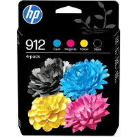 HP 912 4-pack originele inktcartridges, cyaan/magenta/geel