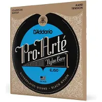 D'addario And Co EJ50 PRO-ARTE BLACK NYLON CLASSICAL GUITAR STRINGS HARD TENSION
