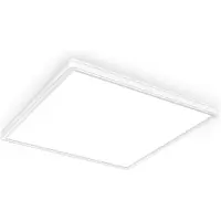 B.K.Licht LED-paneel, inbouwspots, dimbaar, ultradun, plafondlamp, woonkamer, hal, wit