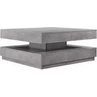 En.casa Salontafel 'Florenz', vierkant, voor de woonkamer, 76 x 76 x 38 cm, draaibaar, met betonlook
