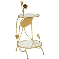 Mauro Ferretti Tafel 2 Shelves Flowers Ø 40×78 cm