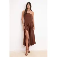Turkishsouq Zomerjurk chocoladebruin