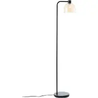 Brilliant Casto - Vloerlamp - E27 max 1x25W - Glas - Amber - Zwart