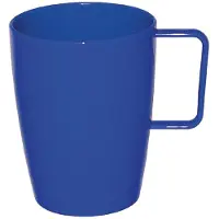 Olympia Kristallon beker met oor 28cl, blauw