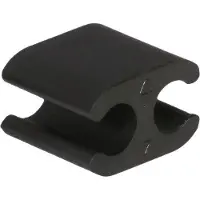 Elvedes kabelclips duo pvc 4,1 mm + 4,1 mm zwart (50 stuks)