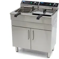 Maxima Frituurpan 2 x 16 L 2 Manden met Tapkraan en Opbergruimte 230V
