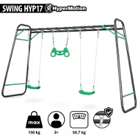 HyperMotion Schommel - - Swing HYP17 - 2 zitplaatsen &amp; trapeze - Ladder - 150 kg max