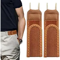 INF Haak-en-lus taillegesp 2-pack — Elastische riem zonder gesp met verstelbare metalen haak, ademende onzichtbare tailleband voor broek en jeans