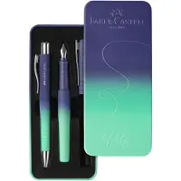 Faber-Castell Balpen en Vulpen FC Poly Pen in giftbox Buzzing Blue - FC-241055