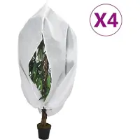 vidaXL Plantenhoezen met rits 4 st 70 g/m² 1,55x1,55 m