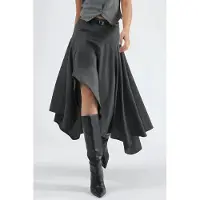 Hiccups for Kids Geknoopte Hoge Taille Asymmetrische Midi Rok